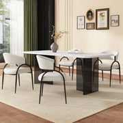 Contemporary Upholstered Dining Chairs With Metal Legs (Set of 2) - R&R Furniture Gallery (Fountain Valley, CA)