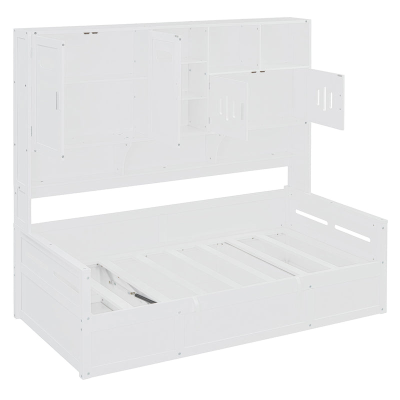 Daybed With All-In-One Cabinet And Shelf - R&R Furniture Gallery (Fountain Valley, CA)