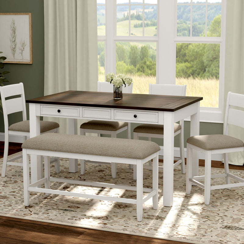 6 Piece Gathering Dining Set - R&R Furniture Gallery (Fountain Valley, CA)