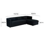 Callie - Velvet Sectional - RAF - R&R Furniture Gallery (Fountain Valley, CA)