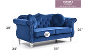 Glory Furniture stylish flared arm loveseat with plush cushions and modern design, perfect for cozy living room seating.