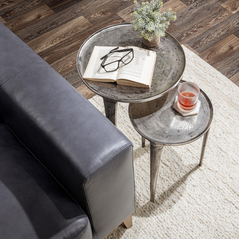 Elinor - Nesting Accent Tables (Set of 2) - Nickle - R&R Furniture Gallery (Fountain Valley, CA)