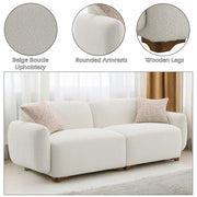 Darius - Sofa With 2 Pillows - Beige Boucle - R&R Furniture Gallery (Fountain Valley, CA)