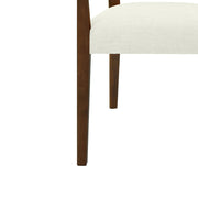 Mid Century Modern Arm Dining Chairs With Rattan Backrest - R&R Furniture Gallery (Fountain Valley, CA)