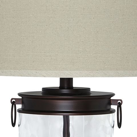 Tailynn - Glass Table Lamp  - Clear / Bronze Finish - R&R Furniture Gallery (Fountain Valley, CA)