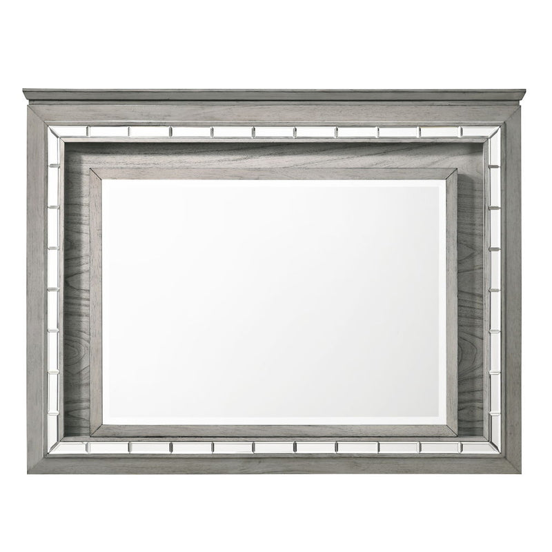 Antares - Mirror With LED - Light Gray Oak - R&R Furniture Gallery (Fountain Valley, CA)