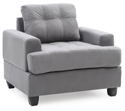 Glory Furniture transitional design armchair with plush fabric upholstery and wooden legs, modern and stylish for living rooms.