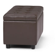 Cosmopolitan - Storage Ottoman - Chocolate Brown - R&R Furniture Gallery (Fountain Valley, CA)