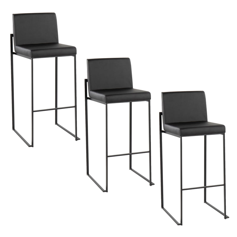 Lumi Source Fuji high back barstool with contemporary elegant design, featuring sleek style and comfortable seating.