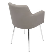 Pair of Lumi Source Andrew contemporary dining chairs with sleek design and wooden legs for modern kitchen or dining room décor