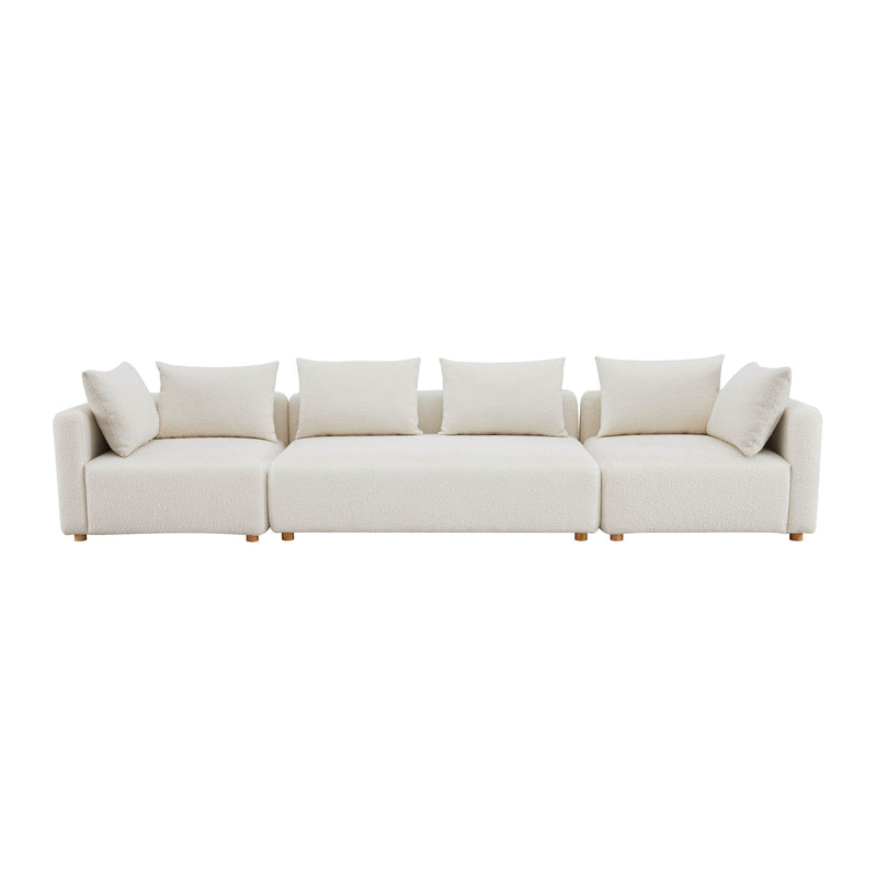 Hangover - Boucle Fabric Sofa - Cream - R&R Furniture Gallery (Fountain Valley, CA)