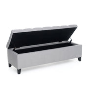 Glouster - Storage Ottoman - Light Gray - R&R Furniture Gallery (Fountain Valley, CA)