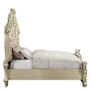 Vatican - Eastern King Bed - Synthetic Leather, Light Gold & Champagne Silver - R&R Furniture Gallery (Fountain Valley, CA)