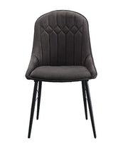 Abraham - Side Chair (Set of 2) - Dark Gray Fabric & Black - R&R Furniture Gallery (Fountain Valley, CA)