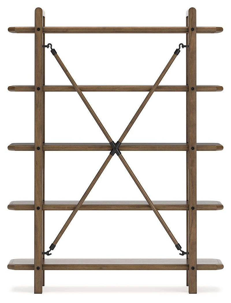 Roanhowe - Bookcase - Brown - R&R Furniture Gallery (Fountain Valley, CA)