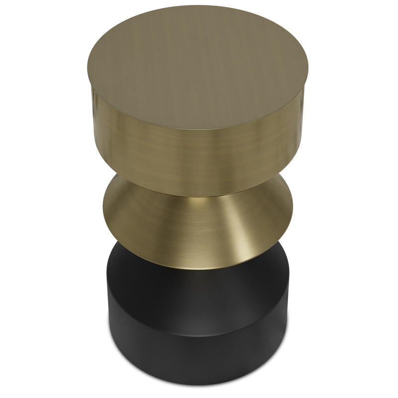 Miller - Side Table - Black / Brass - R&R Furniture Gallery (Fountain Valley, CA)