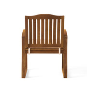 Della - Wood Armchair (Set of 2) Outdoor Dining Chairs - Cream - R&R Furniture Gallery (Fountain Valley, CA)