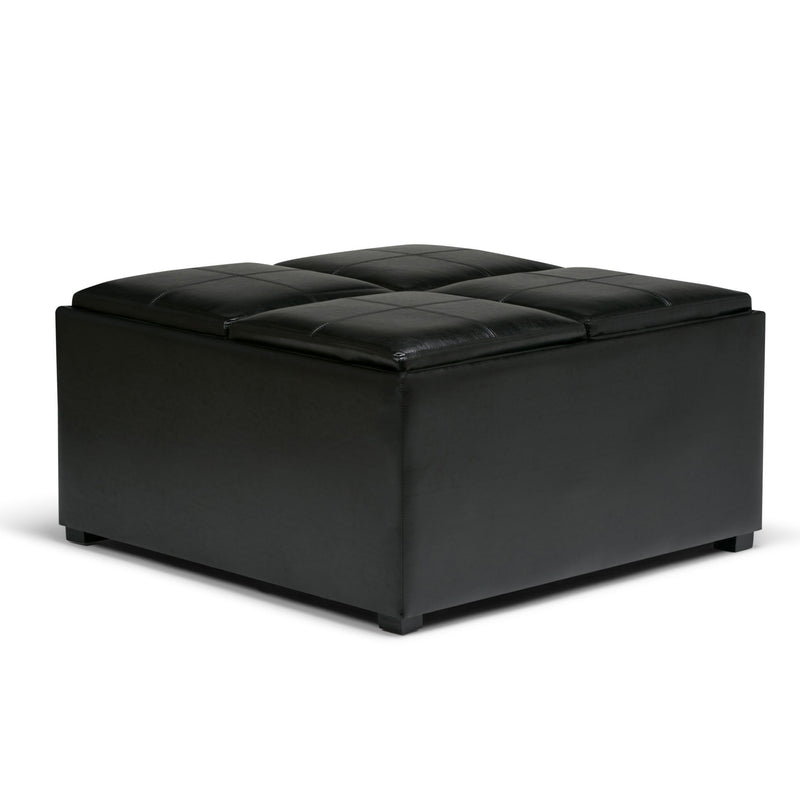 Avalon - Square Coffee Table, Storage Ottoman - R&R Furniture Gallery (Fountain Valley, CA)