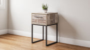 Neilsville - One Drawer Night Stand - Vinyl-Wrapped - Whitewash - R&R Furniture Gallery (Fountain Valley, CA)
