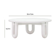Tildy - Concrete Coffee Table - White - R&R Furniture Gallery (Fountain Valley, CA)