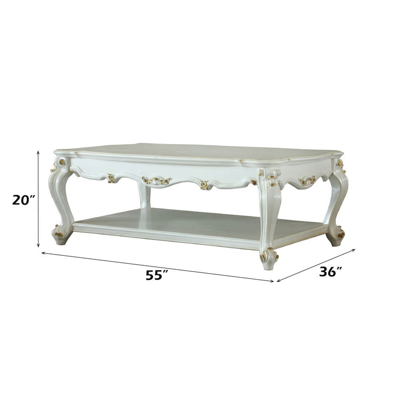 Picardy II - Coffee Table - Antique Pearl - R&R Furniture Gallery (Fountain Valley, CA)