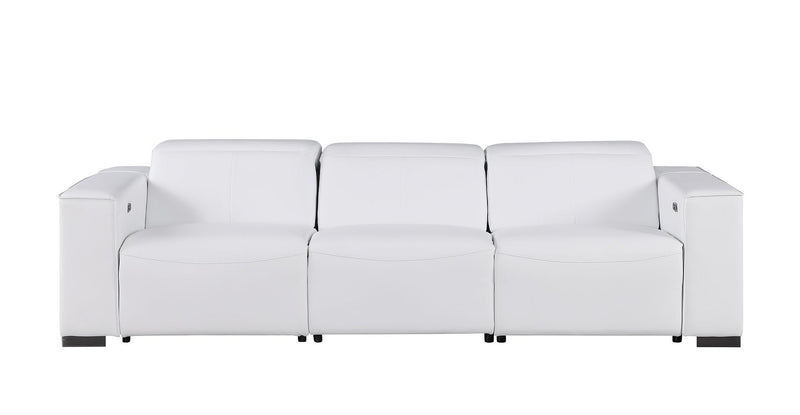 1208 - Leather Reclining Set (Sofa & Loveseat With 4 Power Recliner)