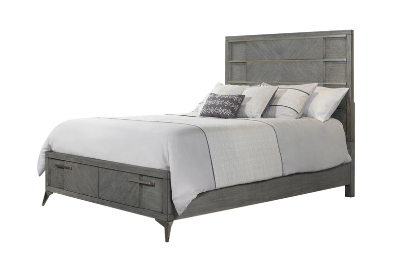 Storage Bed With Bookmatched Veneer - R&R Furniture Gallery (Fountain Valley, CA)