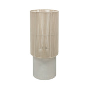TOV Furniture Mondada concrete floor lamp with a sleek, modern design and cylindrical shape, standing on a flat base.