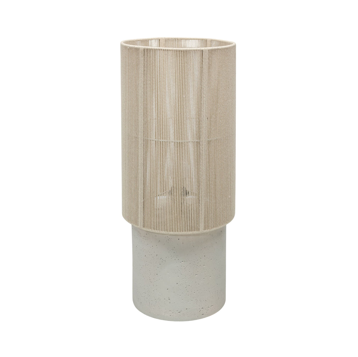 TOV Furniture Mondada concrete floor lamp with a sleek, modern design and cylindrical shape, standing on a flat base.