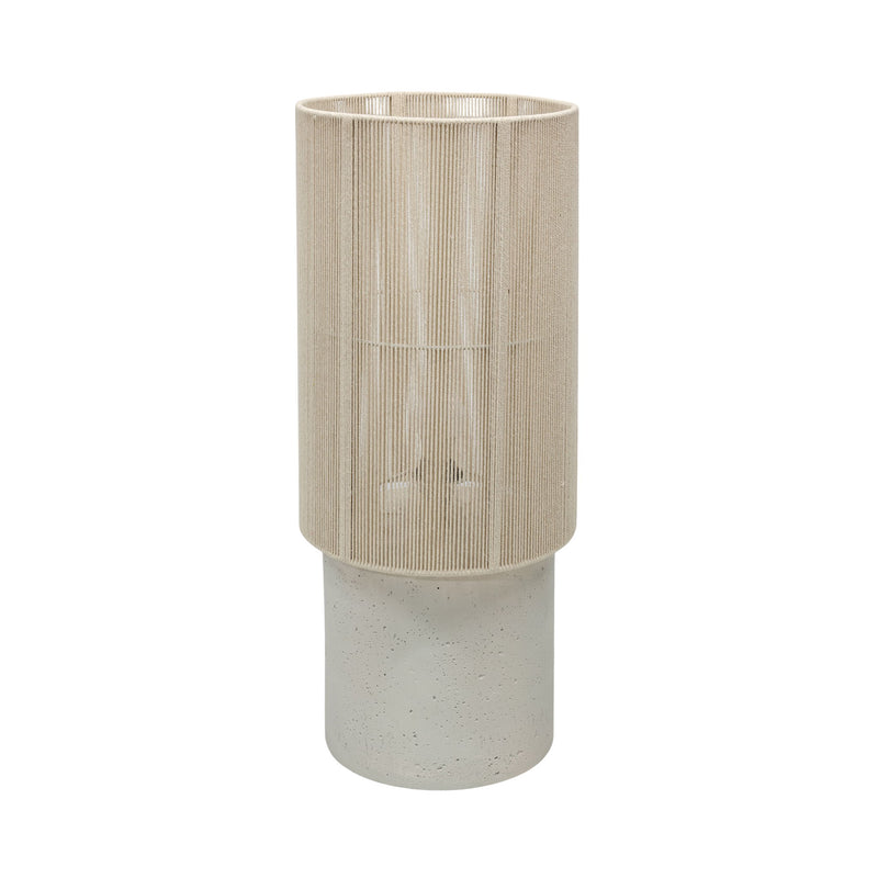 TOV Furniture Mondada concrete floor lamp with a sleek, modern design and cylindrical shape, standing on a flat base.