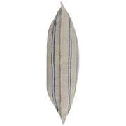 Classic Home Delgada 26x26 inch accent pillow with natural and blue woven fabric, soft and decorative for sofa or bed.
