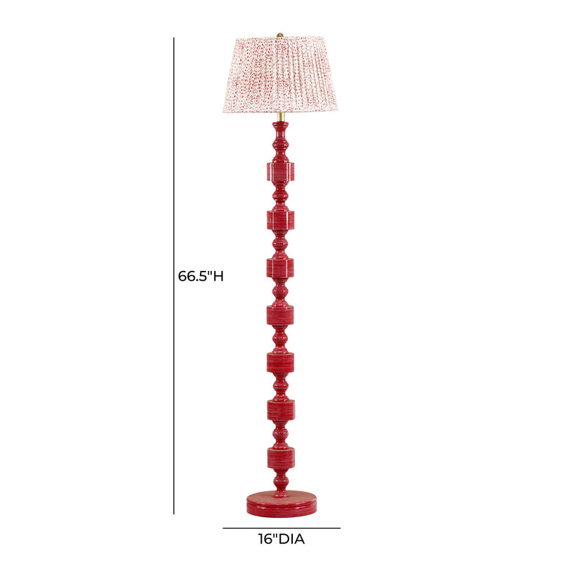 Peggy - Spotted Floor Lamp - Pink - R&R Furniture Gallery (Fountain Valley, CA)