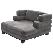 Noble House oversized chaise lounge sofa bed with deep seat and layered armrests, showcasing plush upholstery and modern design.
