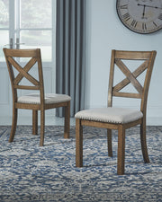 Moriville - Dining UPH Side Chair (Set of 2) - Beige - R&R Furniture Gallery (Fountain Valley, CA)
