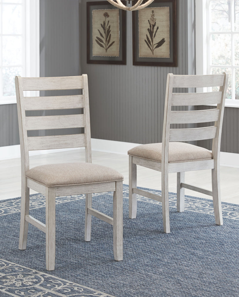 Skempton - Dining UPH Side Chair (Set of 2) - White - R&R Furniture Gallery (Fountain Valley, CA)