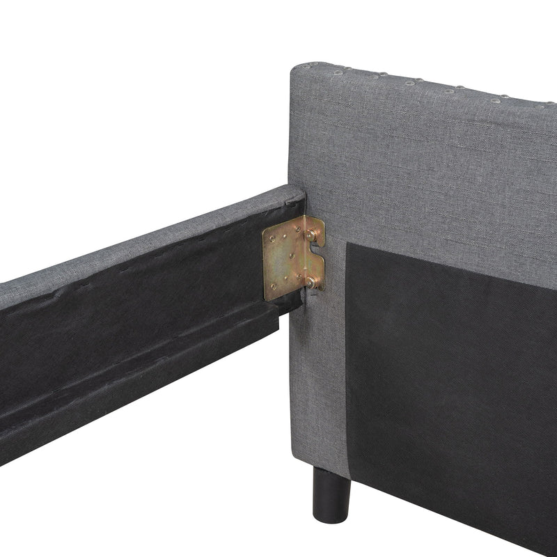 DreamHaus upholstered storage daybed with wood slat support and two drawers, featuring a soft, cushioned fabric design.