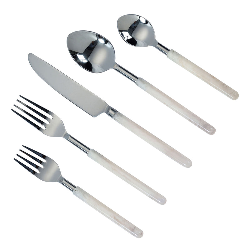 Frose - Stainless Steel Flatware (Set of 5) - Silver - R&R Furniture Gallery (Fountain Valley, CA)