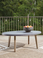 Harmony Headlands - Oval Cocktail Table - Natural / Gray - R&R Furniture Gallery (Fountain Valley, CA)
