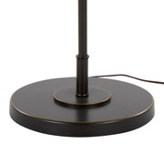 Lumi Source Puck contemporary floor lamp with a sleek, round design and a warm white light, ideal for modern living spaces.