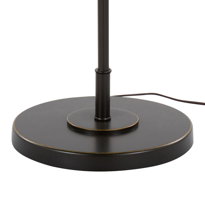Lumi Source Puck contemporary floor lamp with a sleek, round design and a warm white light, ideal for modern living spaces.