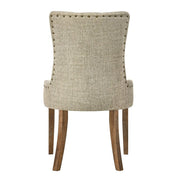 Yotam - Side Chair (Set of 2) - Beige Fabric & Salvaged Oak - R&R Furniture Gallery (Fountain Valley, CA)