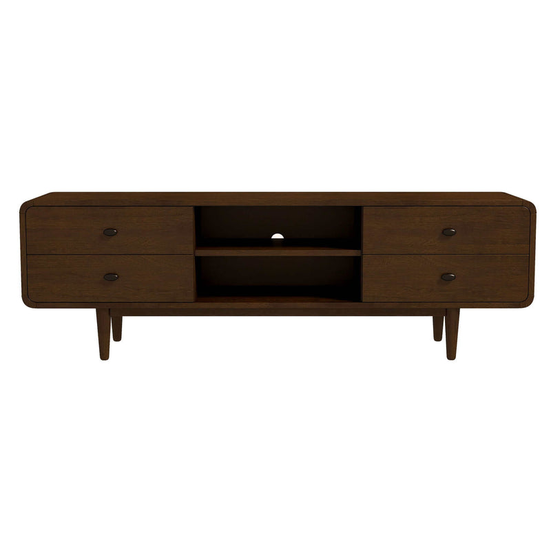 Alexa - TV Stand - Dark Brown / Wood - R&R Furniture Gallery (Fountain Valley, CA)