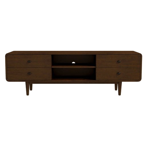Alexa - TV Stand - Dark Brown / Wood - R&R Furniture Gallery (Fountain Valley, CA)