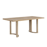 Modern solid wood dining table by Noble House featuring a sleek design and sturdy construction, suitable for contemporary dining spaces.