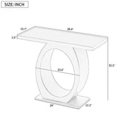 Console Table With Oval Base And Reinforced Bottom Plate - R&R Furniture Gallery (Fountain Valley, CA)