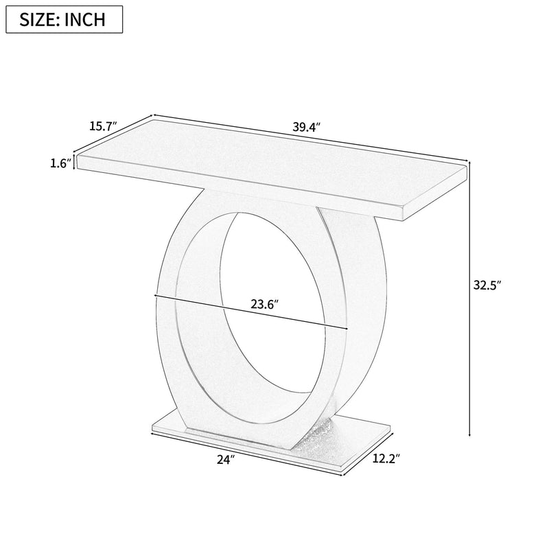 Console Table With Oval Base And Reinforced Bottom Plate - R&R Furniture Gallery (Fountain Valley, CA)