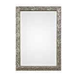 Evelina Leaves Silver Wall Mirror by Uttermost featuring a decorative leaf design in a sleek silver finish.
