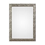 Evelina Leaves Silver Wall Mirror by Uttermost featuring a decorative leaf design in a sleek silver finish.