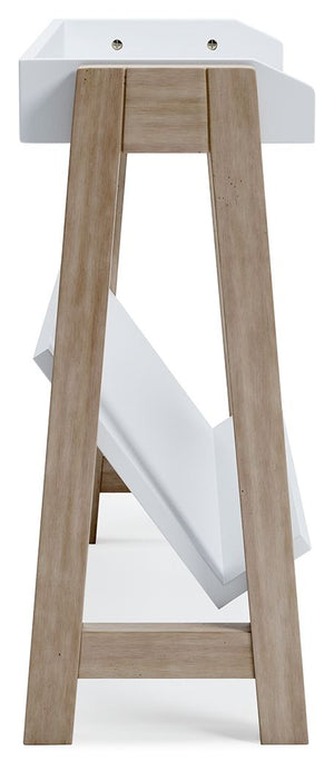 Blariden - Small Bookcase - White / Tan - R&R Furniture Gallery (Fountain Valley, CA)