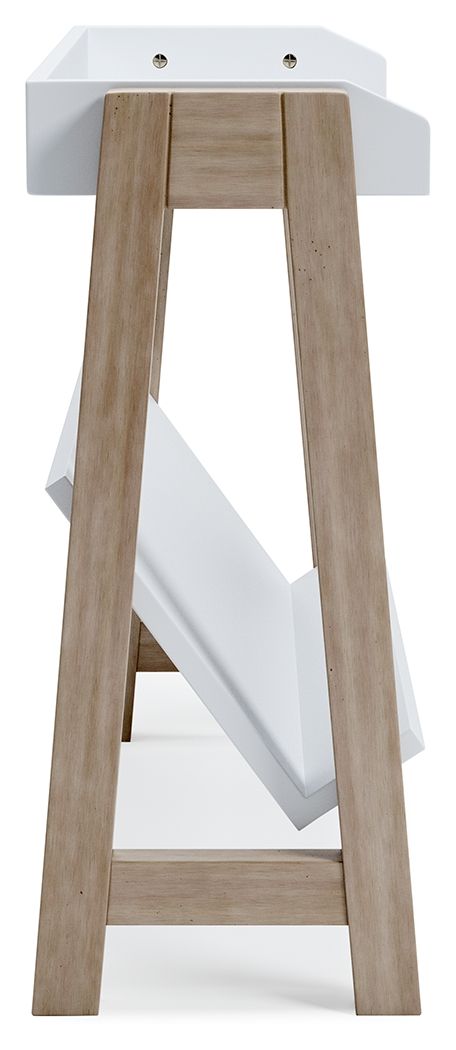 Blariden - Small Bookcase - White / Tan - R&R Furniture Gallery (Fountain Valley, CA)